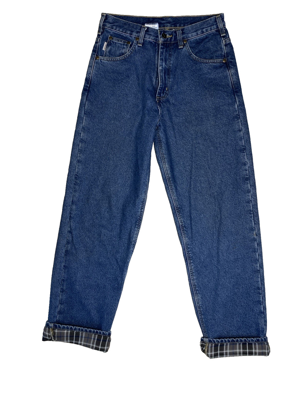Carhartt Jeans Flannel Lined Mens 30x34 Relaxed Fit Denim Workwear Pants B172